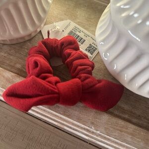 Red Bow uplifting Scrunchie Hair Tie